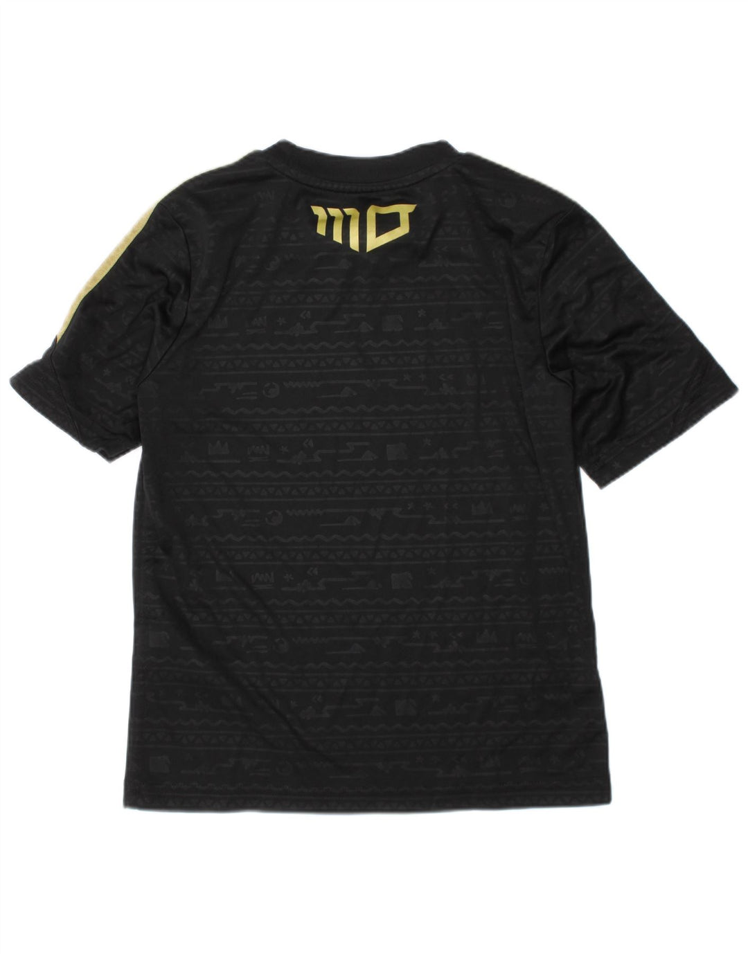 ADIDAS Boys Aeroready T-Shirt Top 7-8 Years Black Polyester
