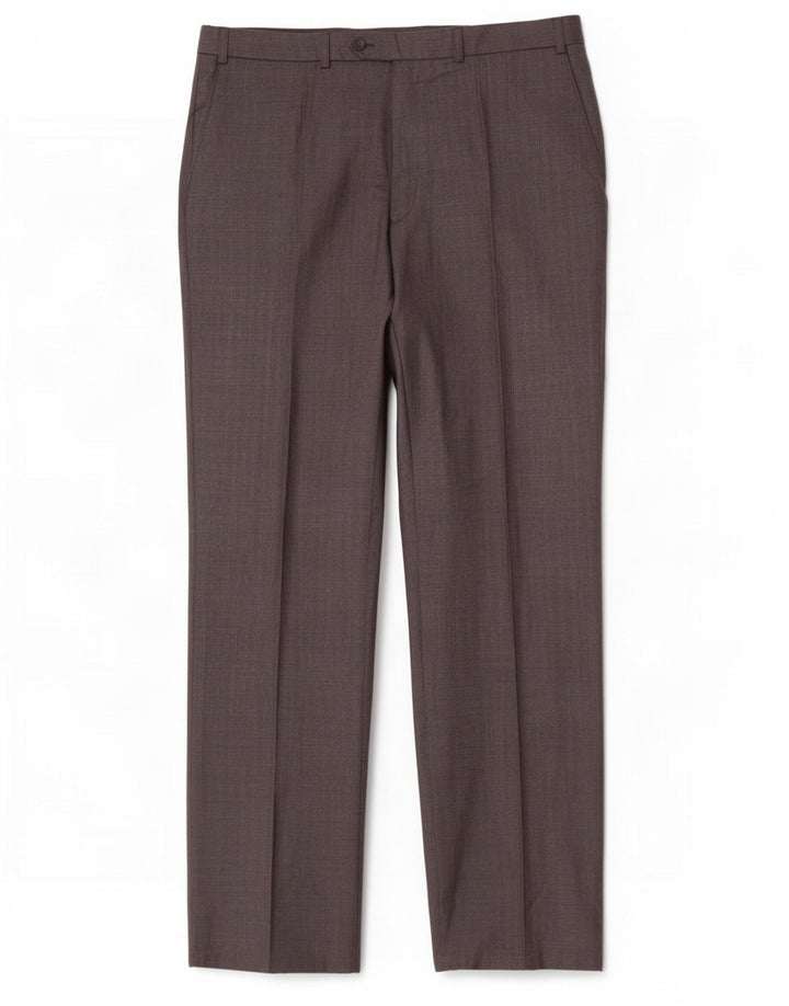 Marks & Spencer Mens Straight Suit Trousers W40 L33 Grey Wool