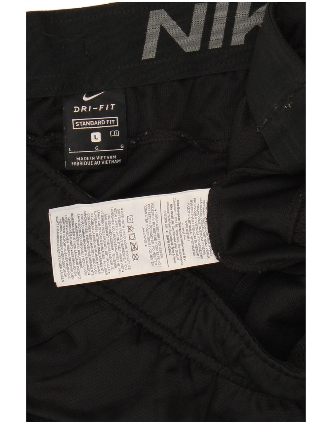 Nike Herre Dri Fit Standard sportsshorts Large Black Colourblock Polyester