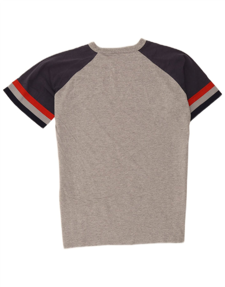 Lee Mens Graphic T-Shirt Top Medium Grey Colourblock