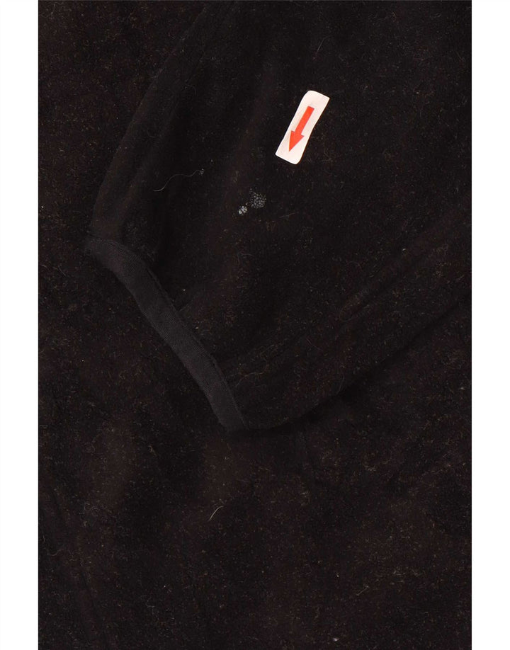 L.L.Bean Womens Fleece Jacket UK 16 Large Black Colourblock Polyester