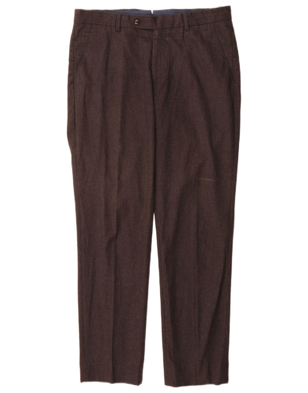 Pantaloni casual da uomo Massimo Dutti EU 42 Large W32 L32 Pied de poule grigio
