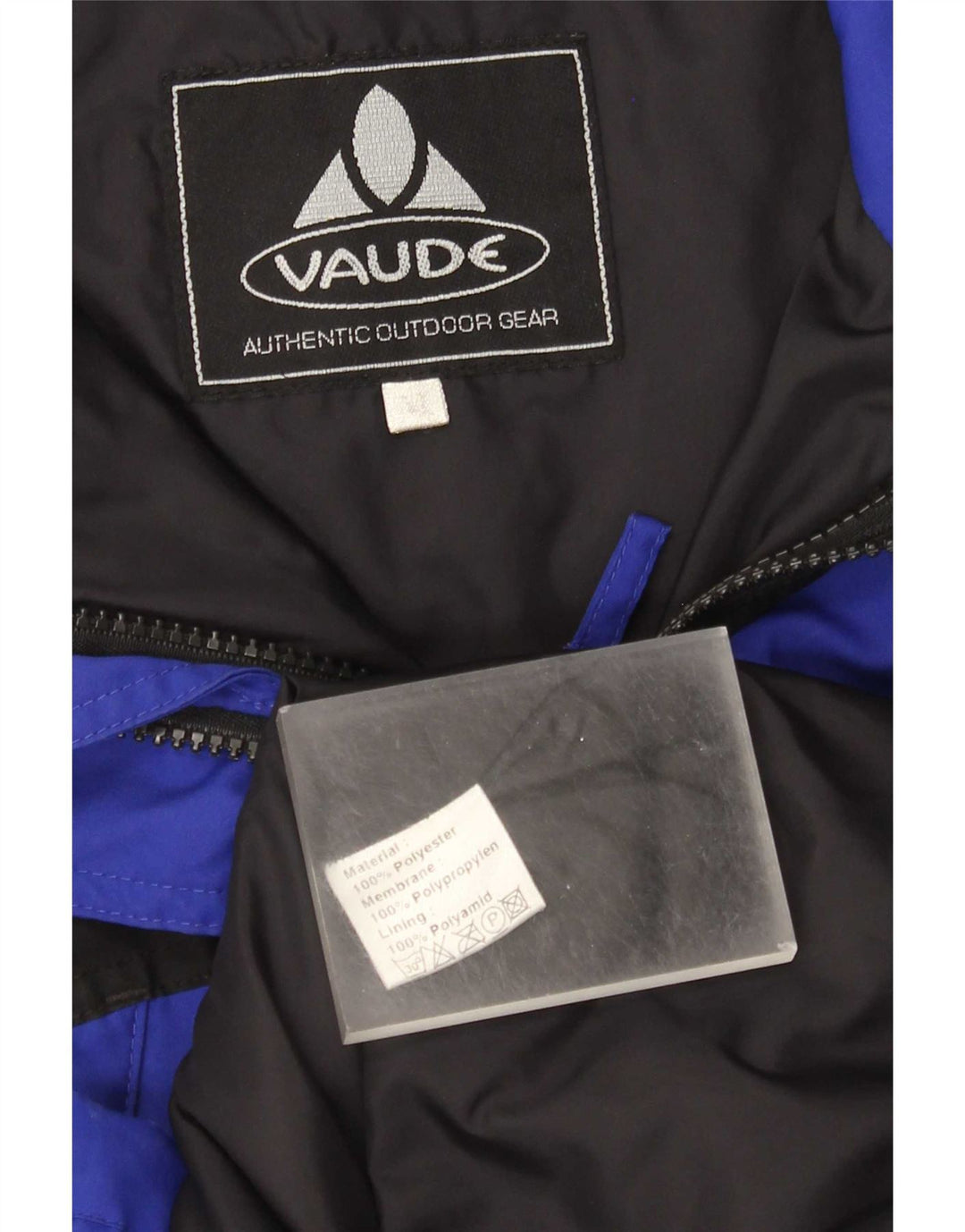 Vaude Mens Windbreaker Jacket UK 38 Medium Blue Colourblock Polyester