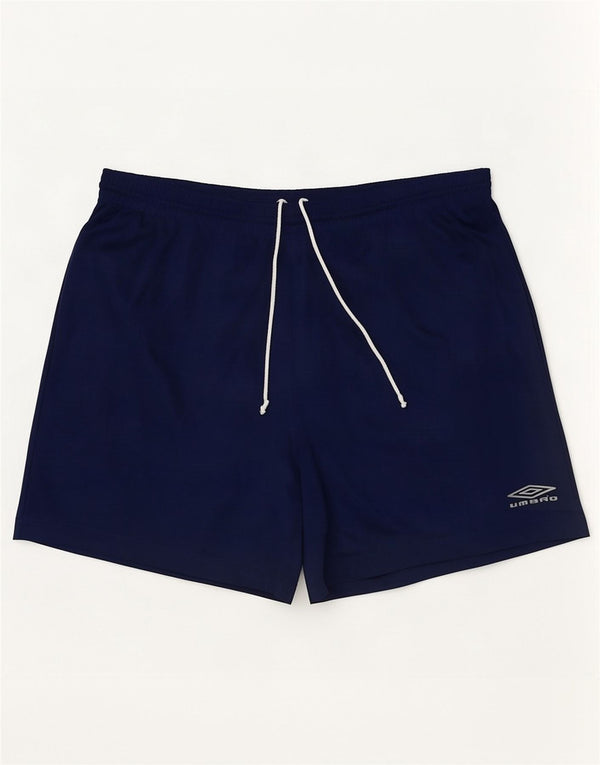 Umbro Mens Sport Shorts Large Navy Blue Pinstripe