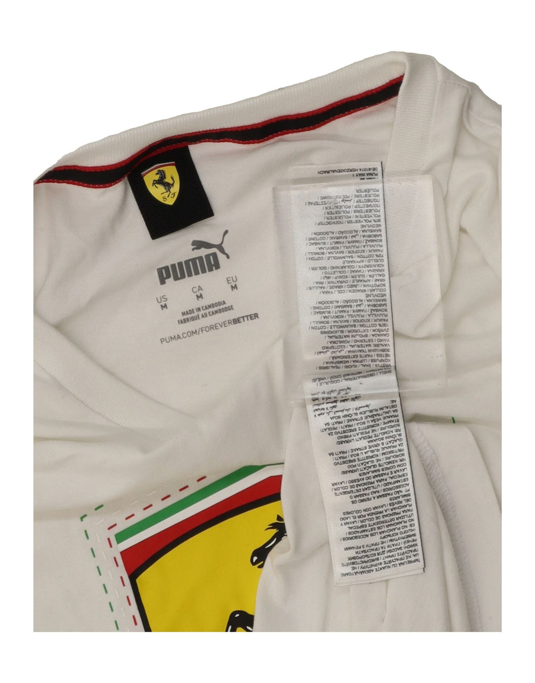 PUMA Mens Graphic T-Shirt Top Medium White Cotton Vintage Puma and Second-Hand Puma from Messina Hembry 