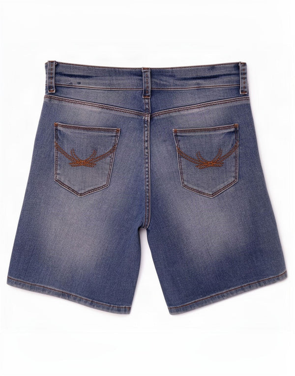 Marks & Spencer Womens Denim Shorts UK 8 Small W26 Blue Cotton
