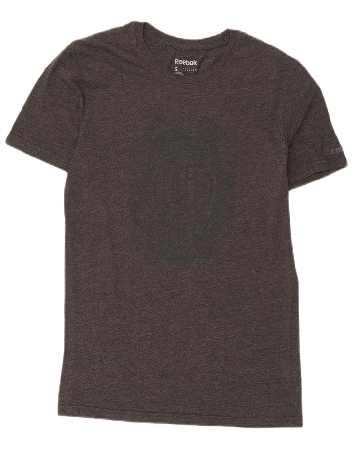 Reebok Herre grafisk T-shirt Top Lille grå Flecked Polyester
