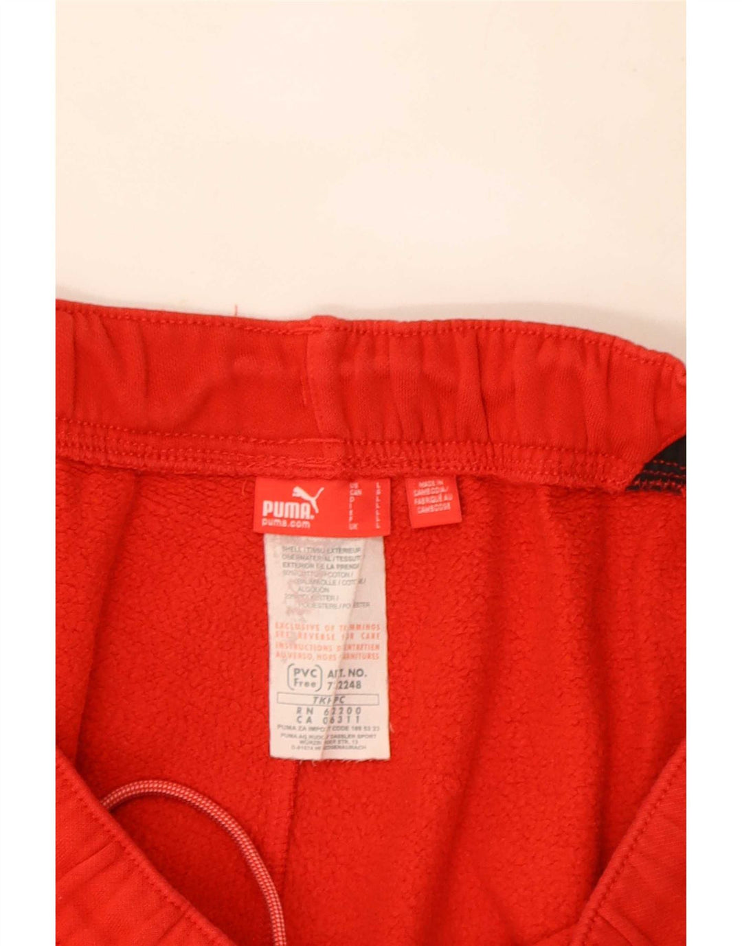 Puma Mens Tracksuit Trousers Joggers Large Red Cotton