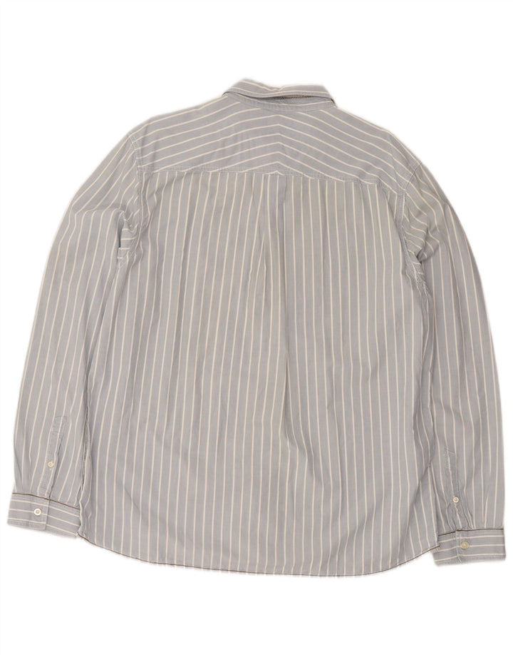 White Stuff Mens Classic Fit Shirt 2XL Blue Pinstripe Cotton