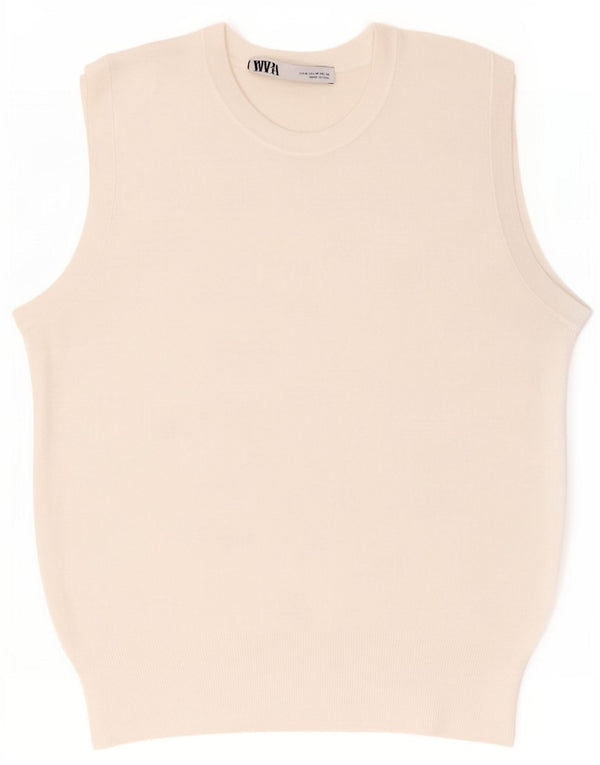 Canotta canotta da donna Zara UK 12 viscosa bianca media