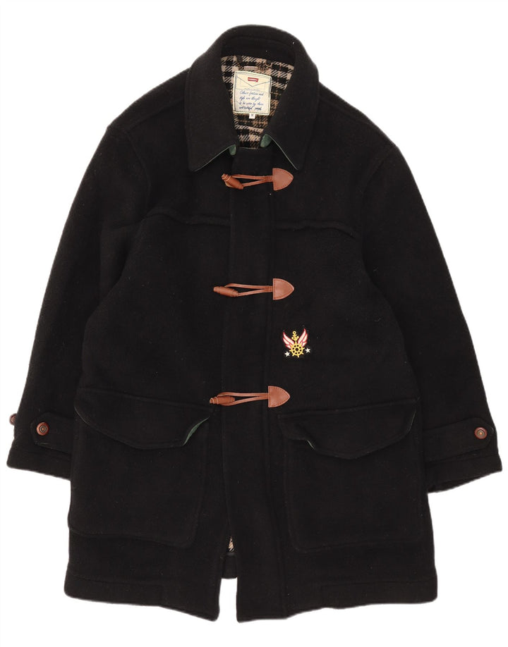 CARRERA Mens Duffle Coat UK 38 Medium Black Wool