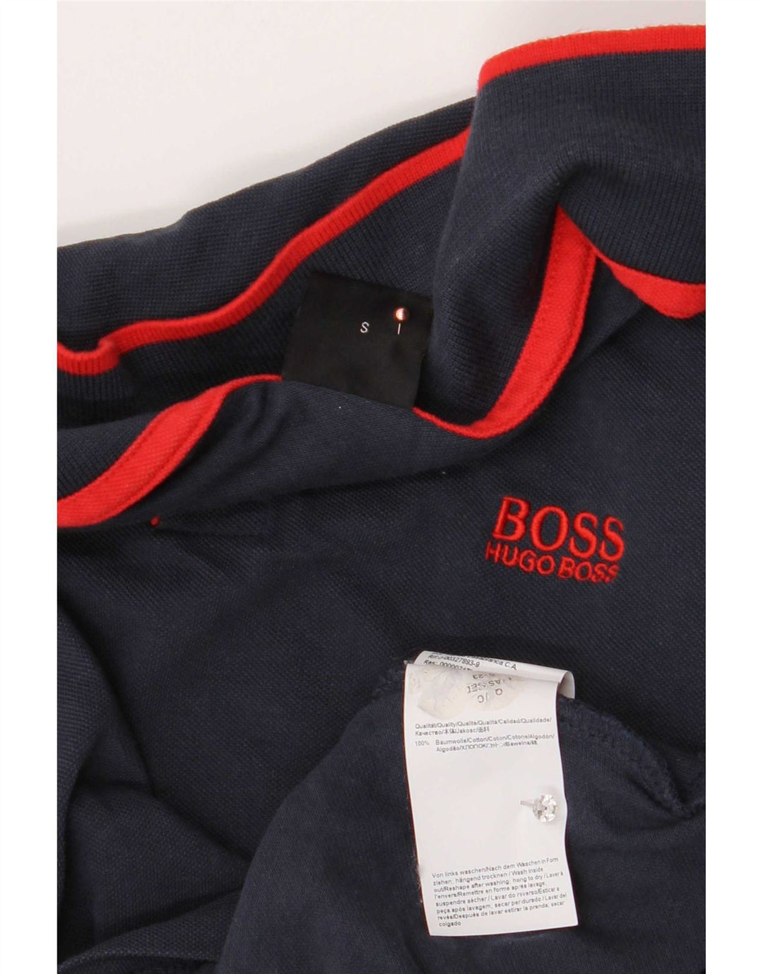 Polo da uomo Hugo Boss piccola in cotone blu navy