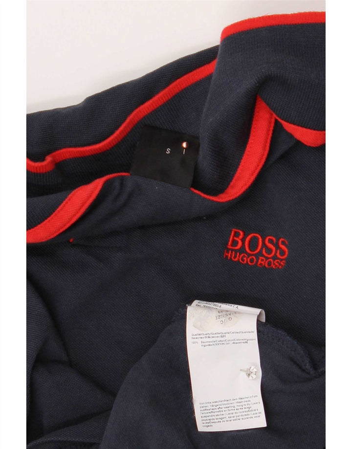 Polo da uomo Hugo Boss piccola in cotone blu navy