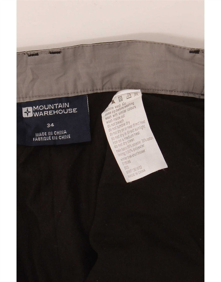 Mountain Warehouse Pantalon Cargo Droit Homme W34 L30 Noir Polyester