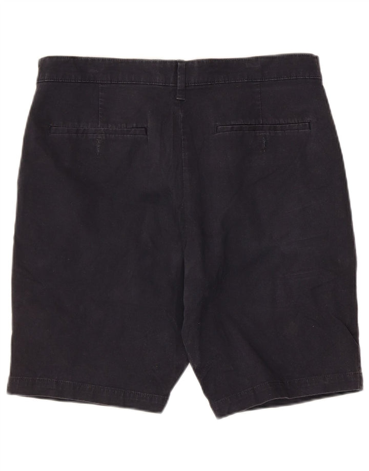 MARKS & SPENCER Herre Regular Fit Chino Shorts W32 Medium Navyblå Bomuld