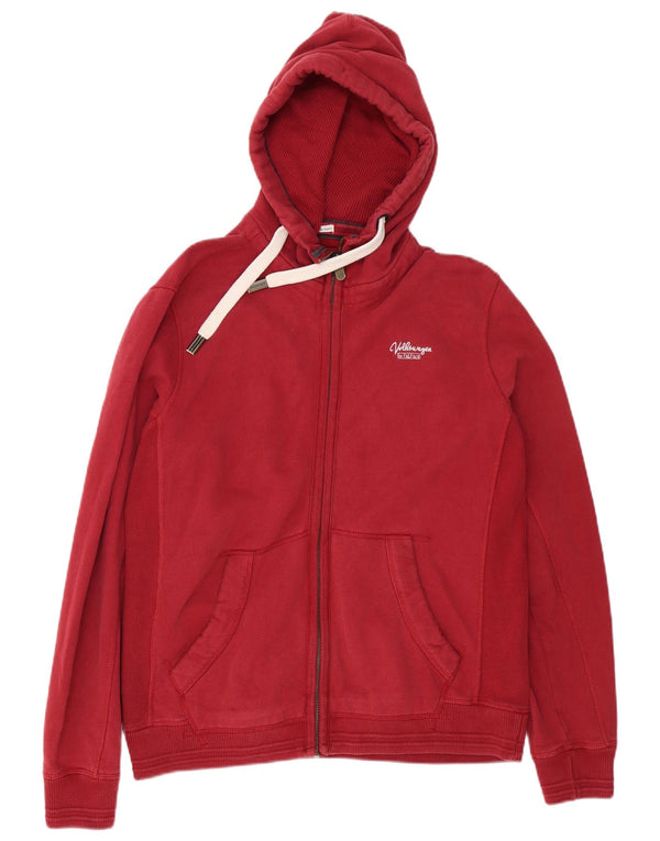Fat Face Mens Volkswagen Graphic Zip Hoodie Sweater Large Burgundy Cotton