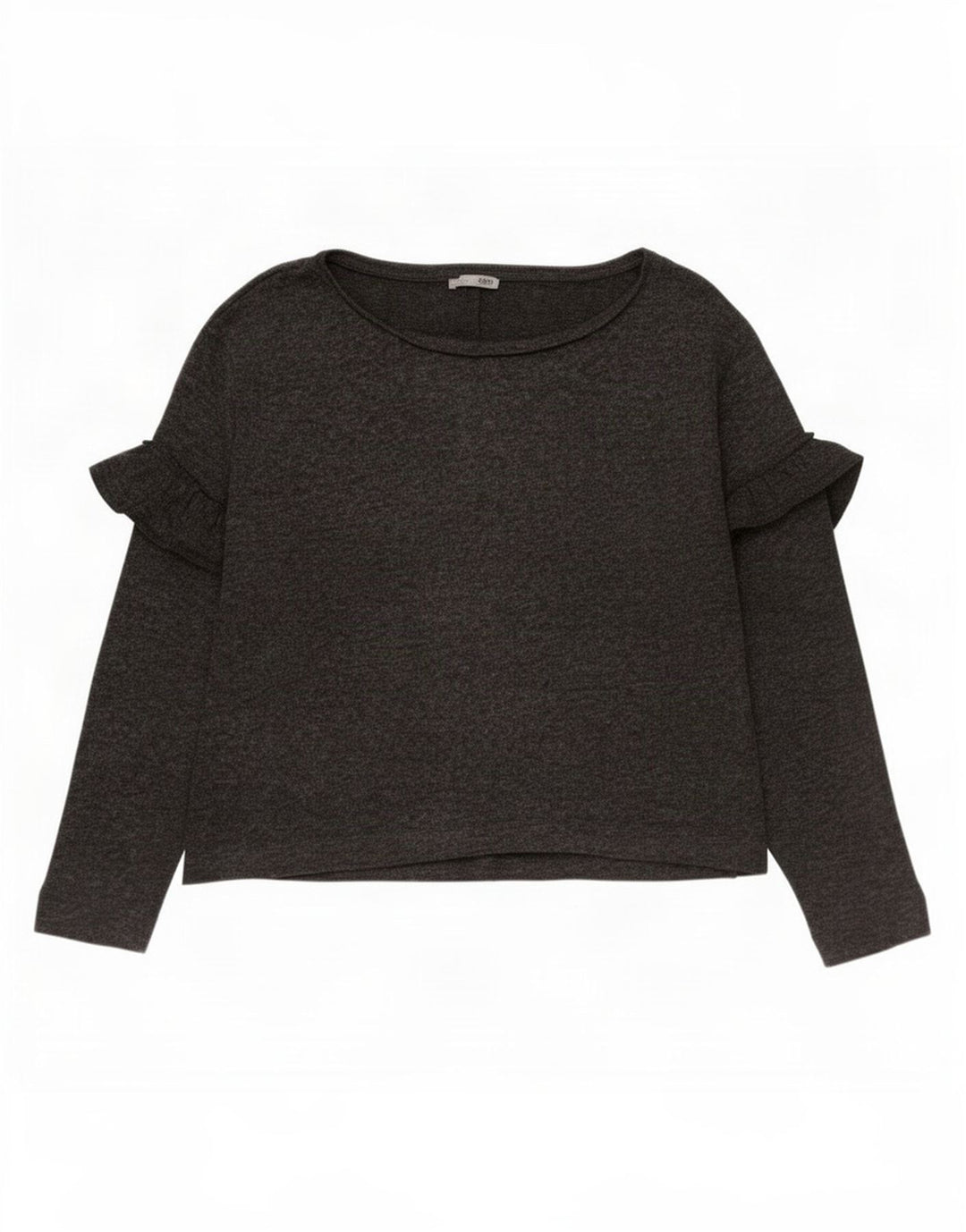 Zara Femme Top Manches Longues UK 14 Gris Moyen