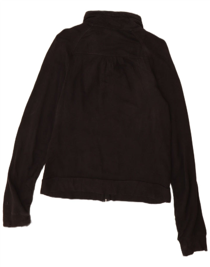 Champion Womens Tracksuit Top Jacket UK 14 Large Black