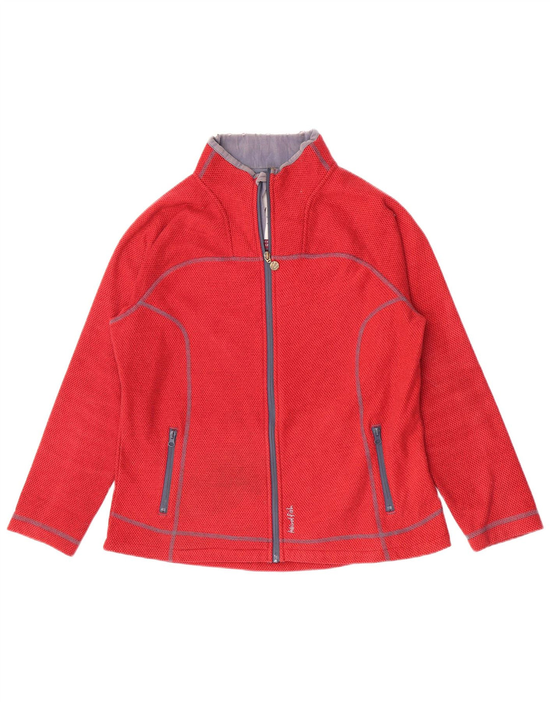 Giacca da tuta da donna Weird Fish UK 12 poliestere rosso medio