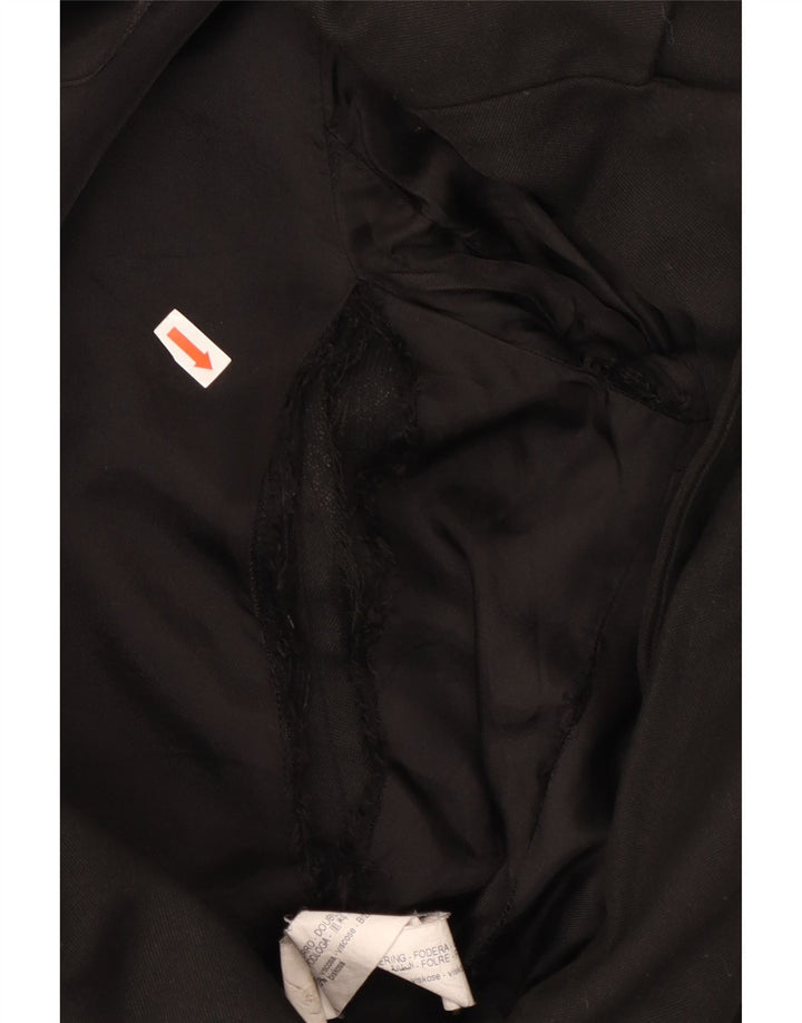 Zara Damen 2-Knopf-Blazerjacke UK 10 Small Schwarze Viskose