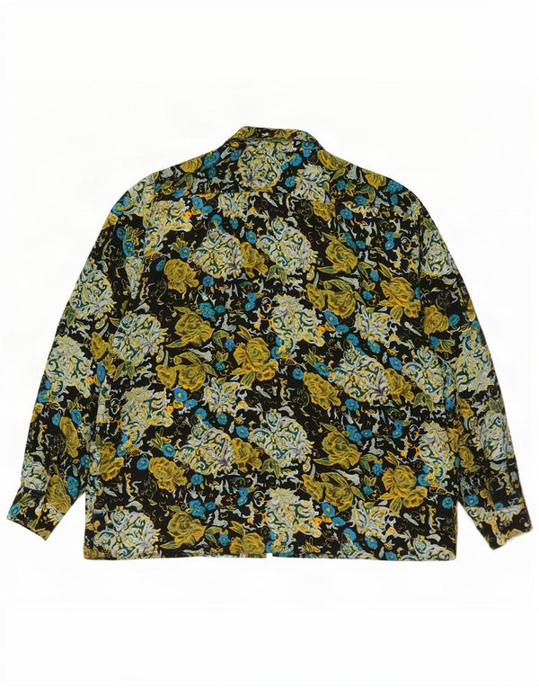 chemise femme vintage EU 41/42 Grand Floral Multicolore