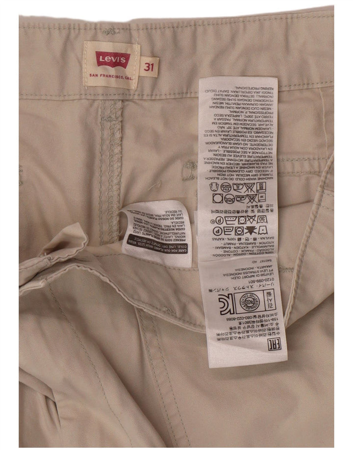 Calças Chino retas masculinas LEVI'S W31 L28 algodão bege