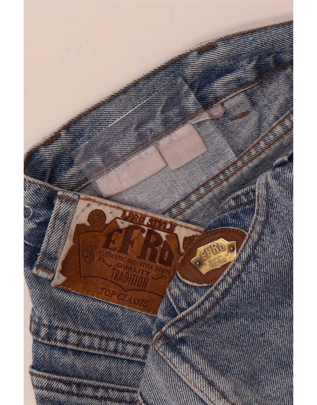 vintage Femme Slim Jeans W26 L29 Coton Bleu