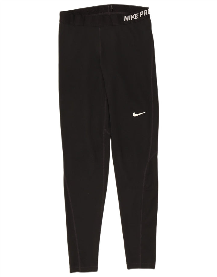 Nike Womens Dri Fit Graphic Leggings UK 12 Medium  Black