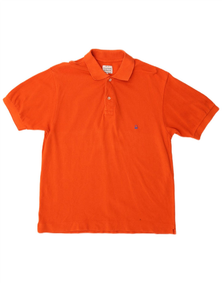 Benetton herre poloshirt Medium orange bomuld