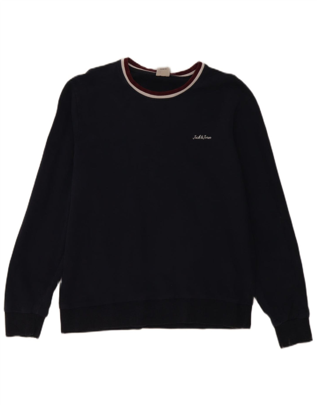 Jack & Jones Mens Sweatshirt Jumper Large Navy Blue Cotton