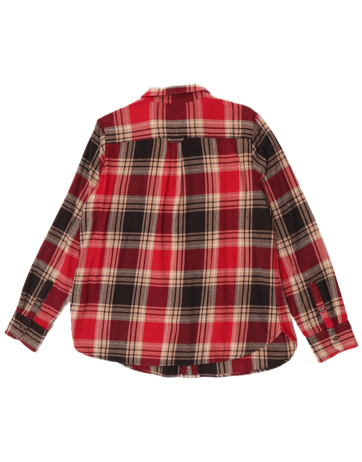 Fat Face Womens Flannel Shirt UK 16 Large Red Check Cotton