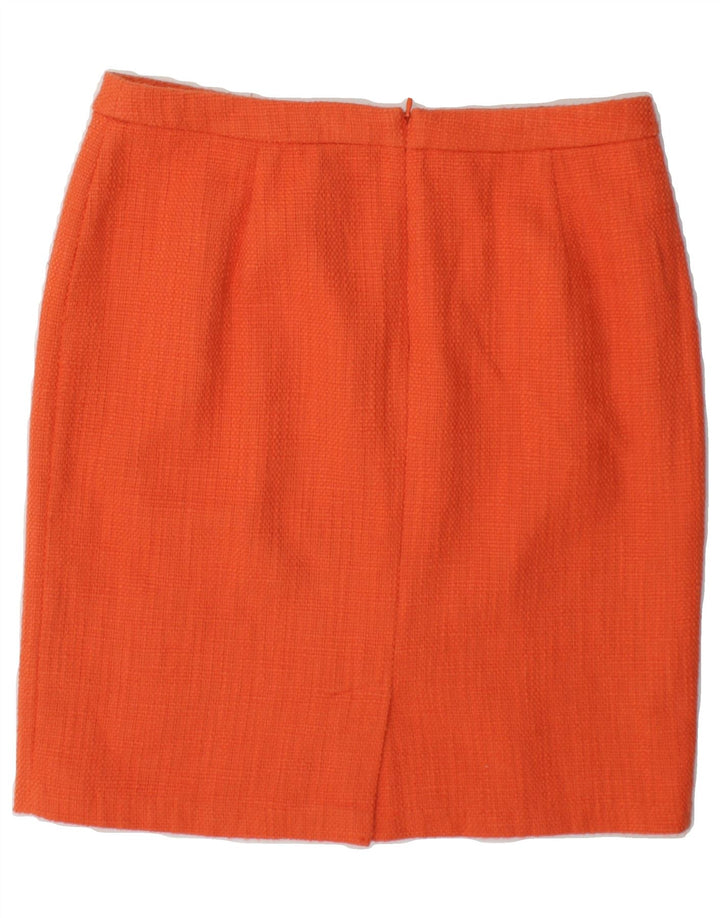 SEASALT CORNWALL Womens Pencil Skirt US 12 Large W32 Orange Cotton Vintage Seasalt Cornwall and Second-Hand Seasalt Cornwall from Messina Hembry 