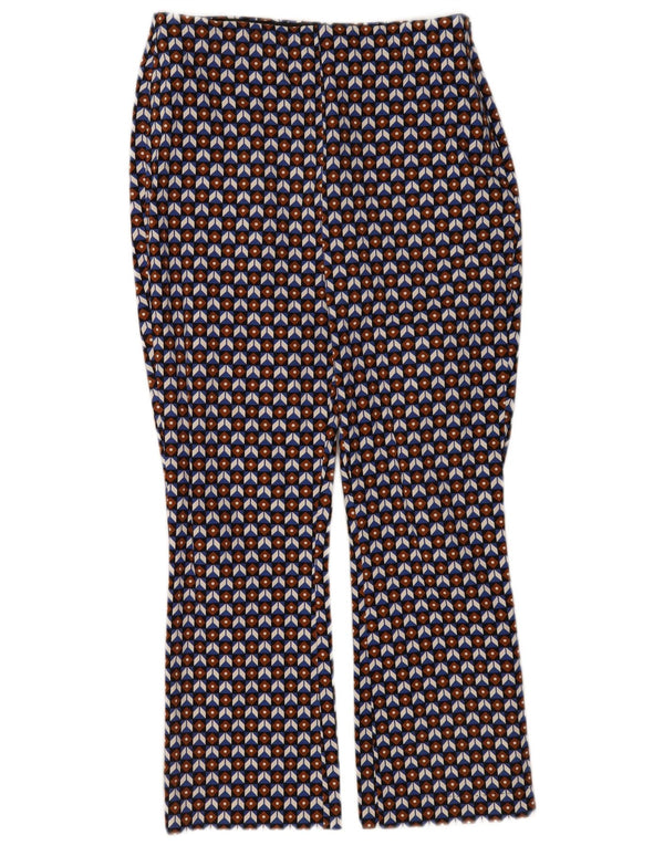 Zara Womens Cropped Trousers Medium W28 L26 Multicolored Geometric