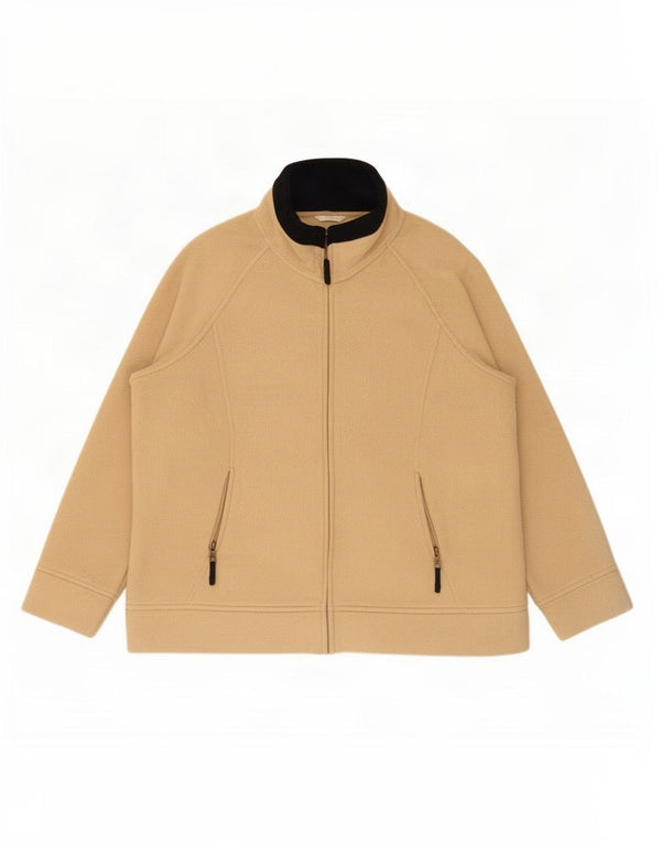 Jaqueta de lã feminina Marks & Spencer UK 20 2XL poliéster bege
