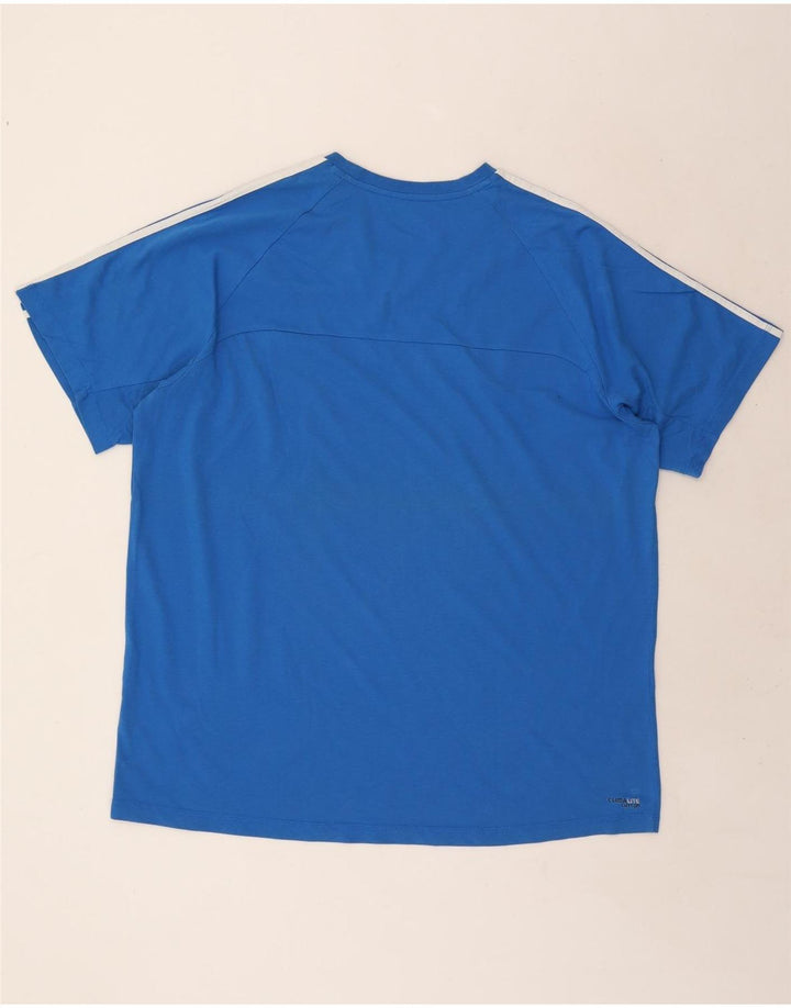 Adidas Mens T-Shirt Top 2XL Blue Cotton