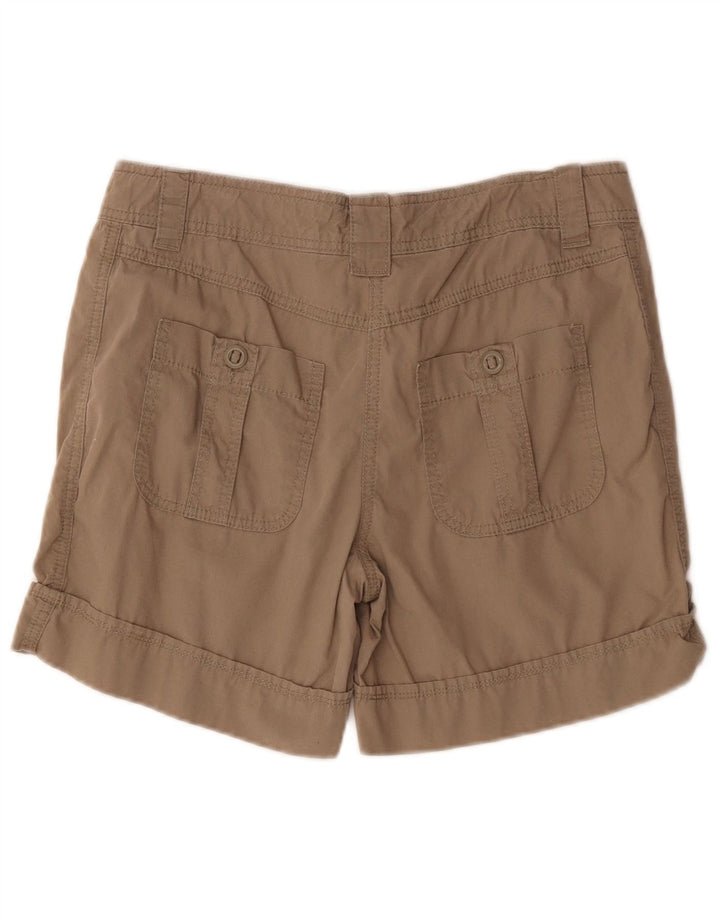 Marks & Spencer Womens Cargo Shorts UK 12 Medium W32 Khaki Cotton