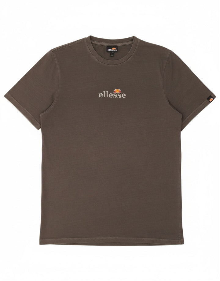ELLESSE Mens Graphic T-Shirt Top Large Grey Cotton
