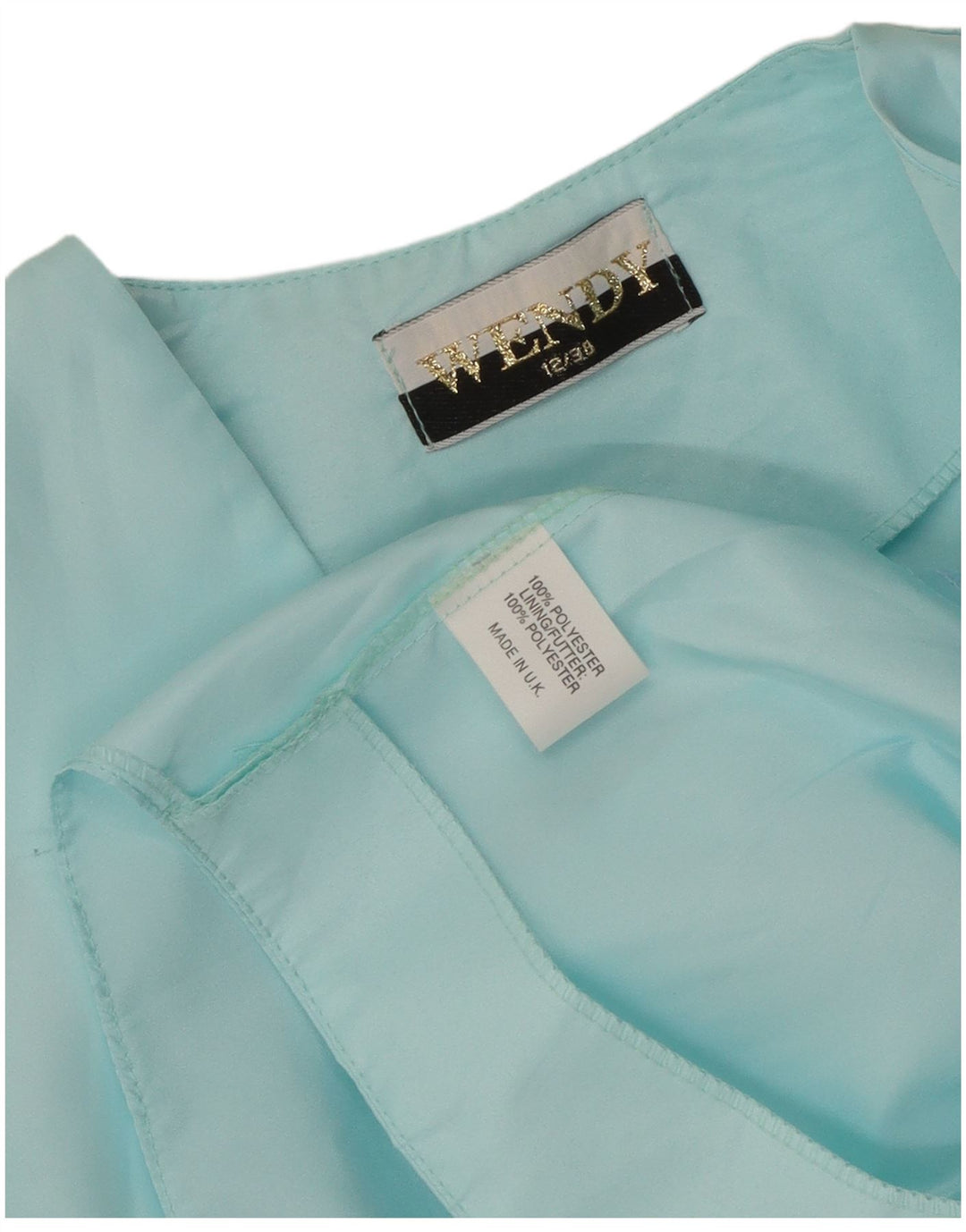 Vintage Womens Bolero Top UK 12 Medium Blue Polyester