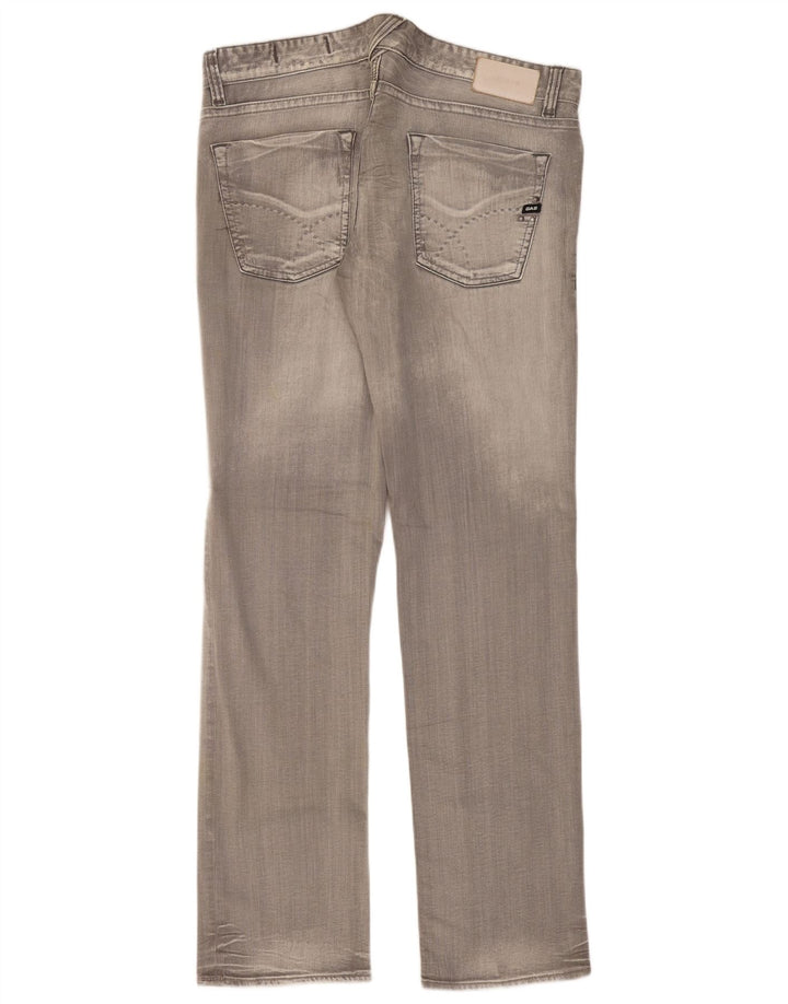 Gas Womens Straight Jeans W38 L34 Grey Cotton