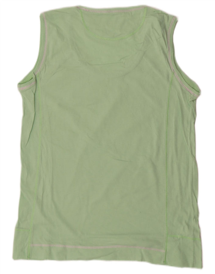 CHAMPION Womens Easy Fit Vest Top UK 14 Large Green