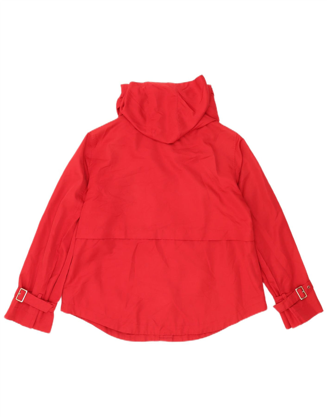 Zara Womens Hooded Bomber Jacket UK 14 Medium Red Polyester