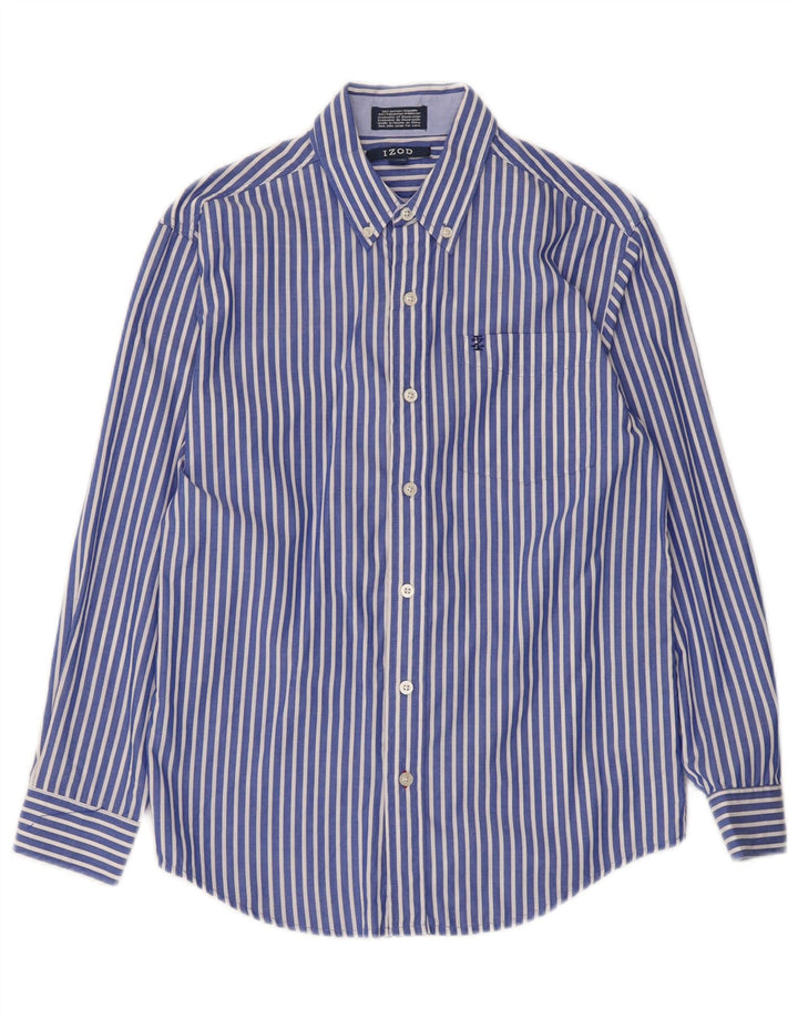 IZOD Boys Shirt 14-15 Years Large Blue Striped Cotton Vintage Izod and Second-Hand Izod from Messina Hembry 