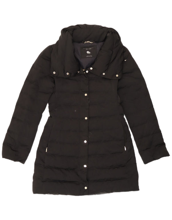 Zara Womens Padded Jacket UK 10 Small Black Nylon