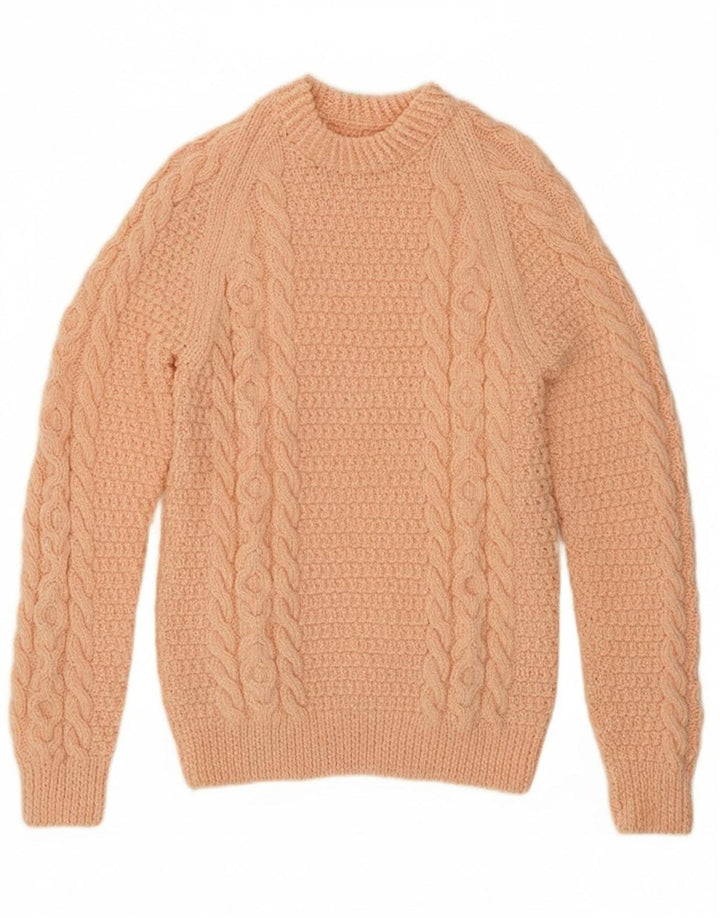 VINTAGE Womens Crew Neck Jumper Sweater UK 12 Medium Pink