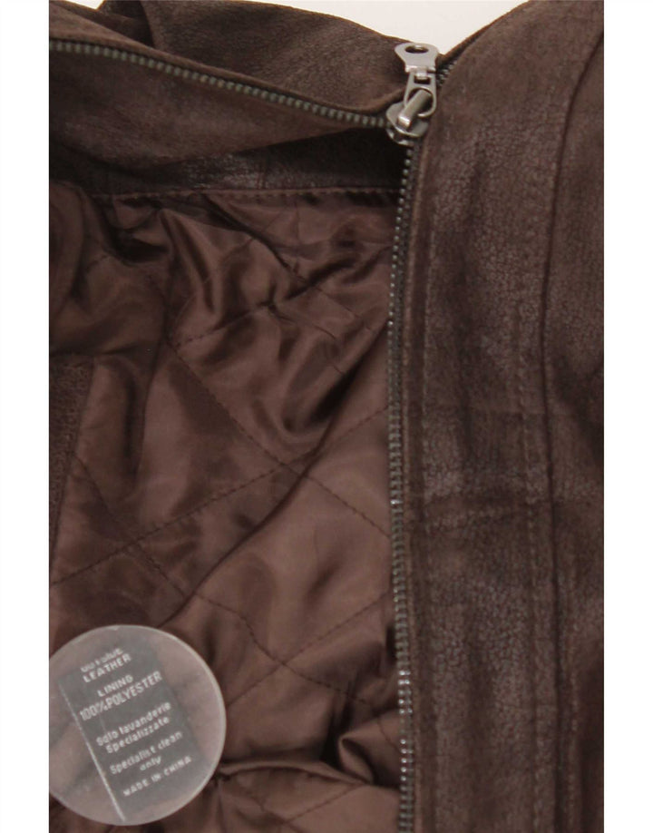 Bata and More Herre Militær Læderjakke IT 54 2XL Brun
