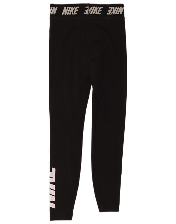 Leggings grafici da donna Nike UK 10 piccoli poliestere nero