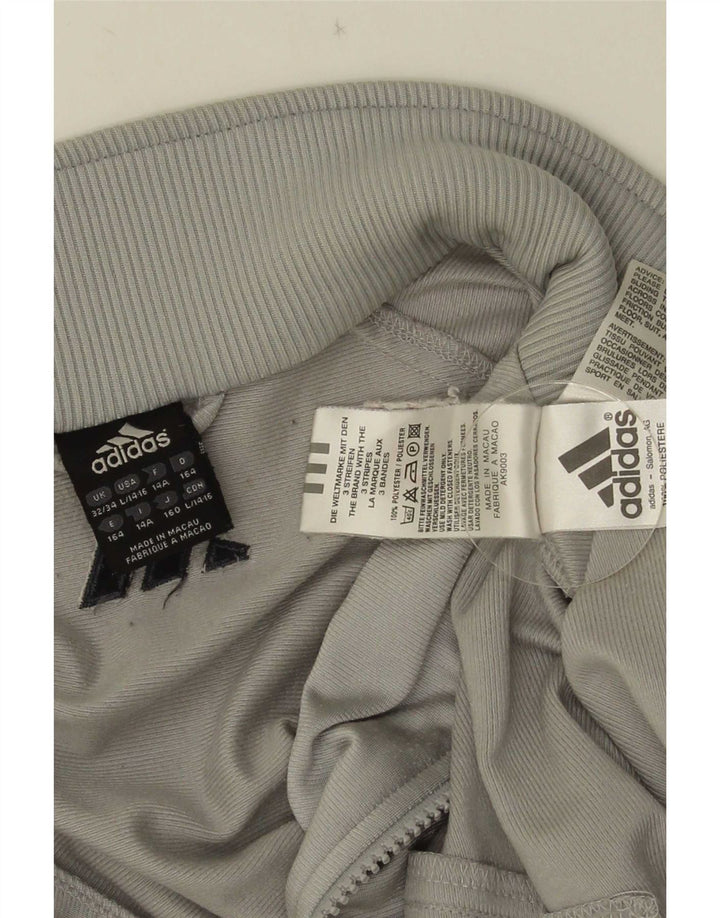 Giacca da tuta da ragazzo Adidas 13-14 anni in poliestere color block grigio