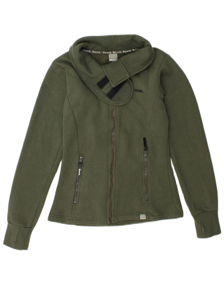 Damska kurtka dresowa BENCH UK 10, mała, bawełniana khaki