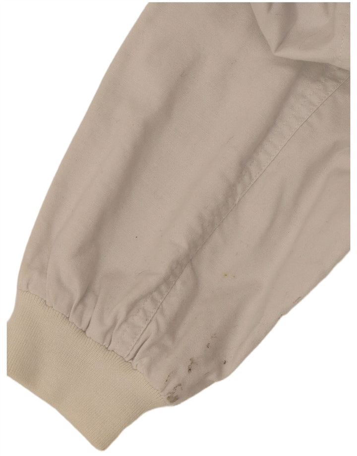 New Fast Mens Button Neck Sweatshirt Jumper Large White Cotton
