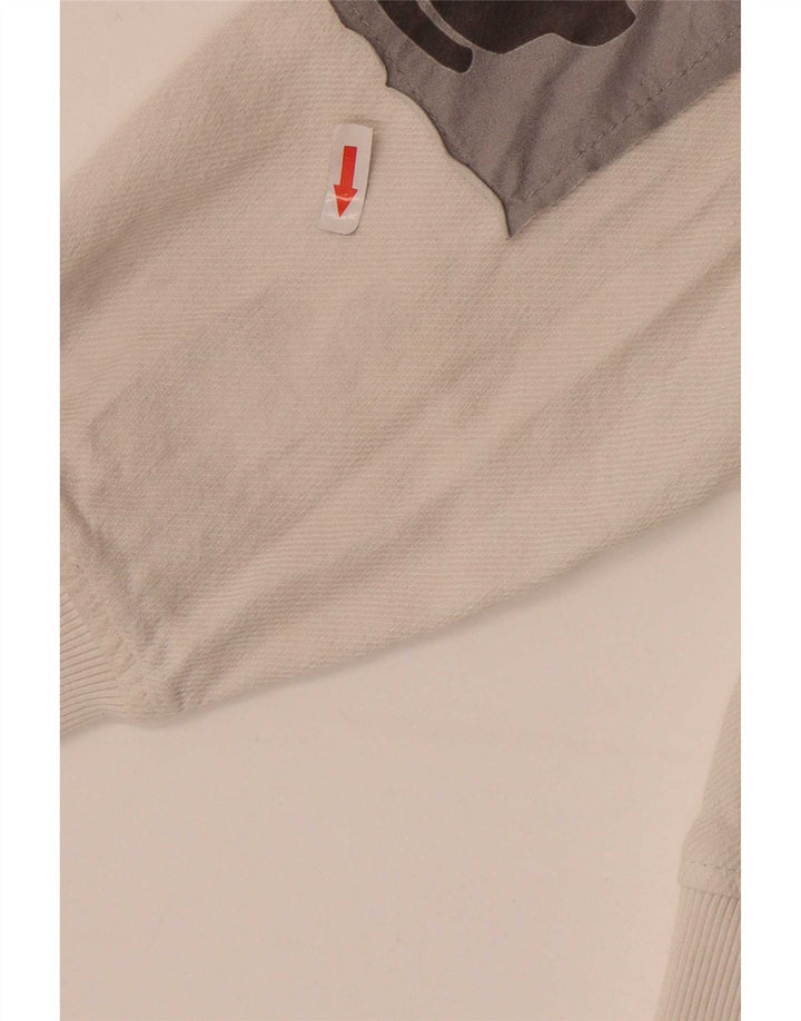 Zara Mens Graphic Loose Fit Hoodie Jumper Medium White